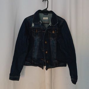 dark blue jean jacket
